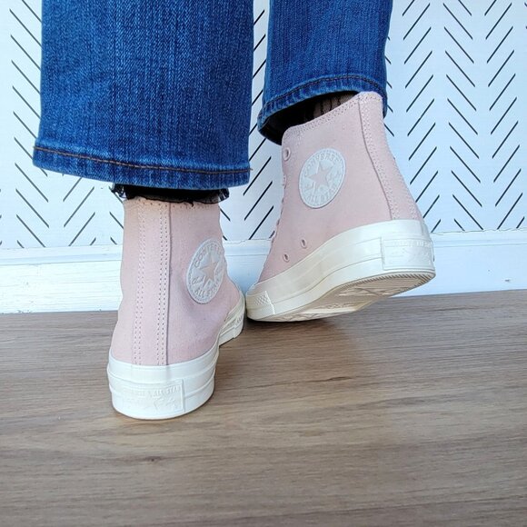 ❤️Converse Chuck 70 Hi Suede Pebble Sz 8.5 Women's Shoes Sneakers Pink A07901C❤️ - Picture 6 of 14